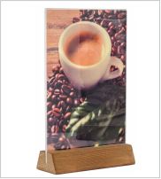 suport pentru meniu lemn