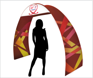 gate display tension fabric