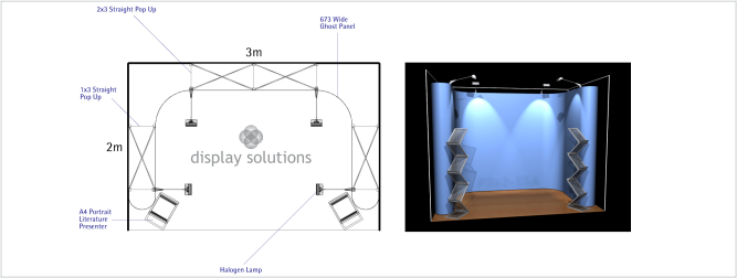 popup display exhibit solution 3x2m
